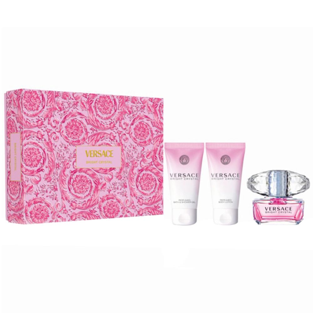 Bright Crystal EDT 50Ml + Body Lotion 50Ml + Bath & Shower Gel 50Ml Gift Set For Women By Abu Shakra