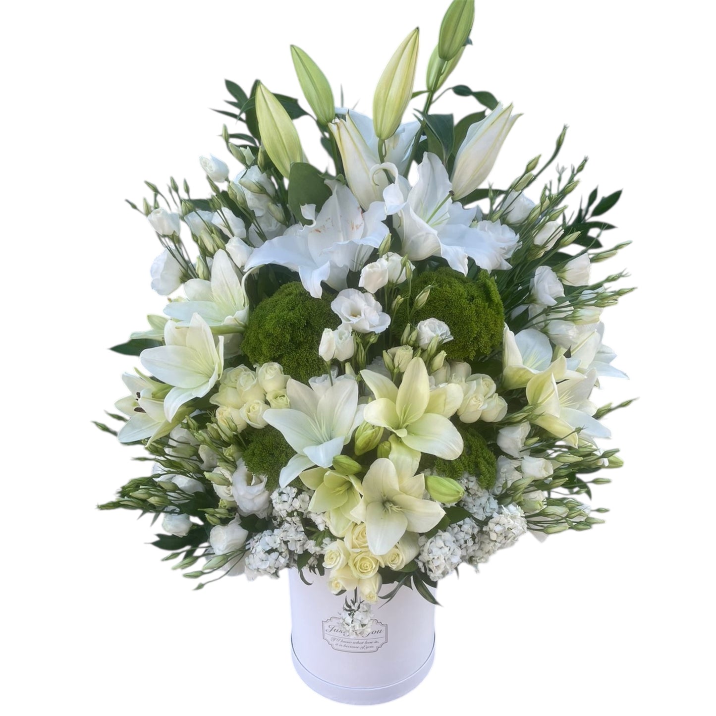 Elegant mixed white flowers box ..