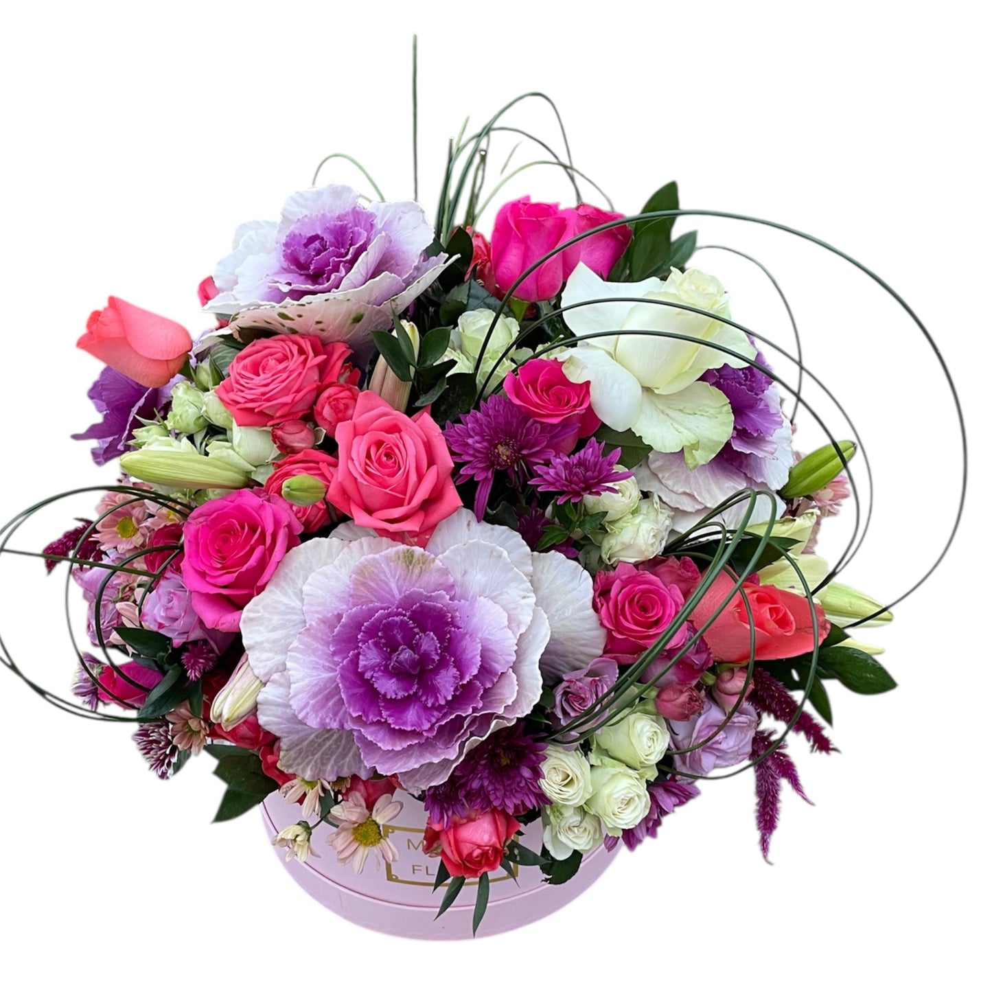 Mixed colorful roses box ..