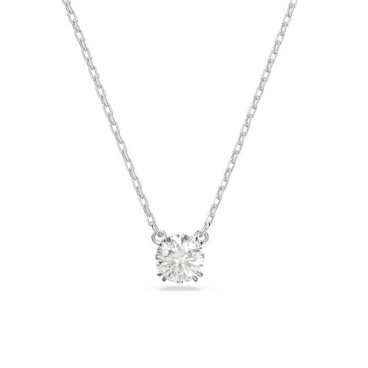Swarovski constella Pendant, Round Cut, White, Rhodium Plated