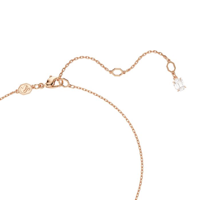 Hyperbola Pendant, Mixed Cuts, White, Rose Gold-Tone Plated